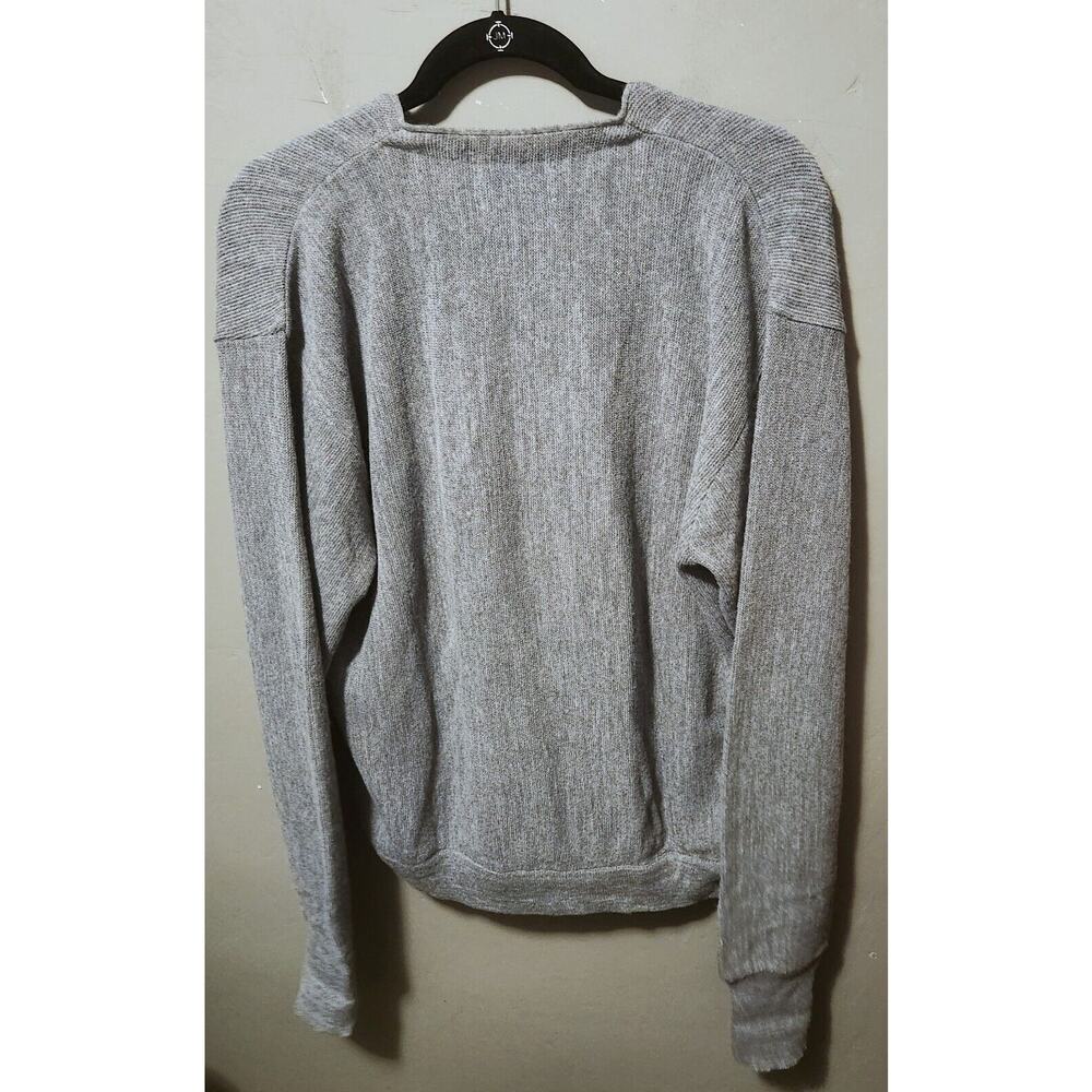 Vintage Gray Gannon Golf Club Grandpa Cardigan Sweater acrylic XL T USA preppy - Picture 6 of 9